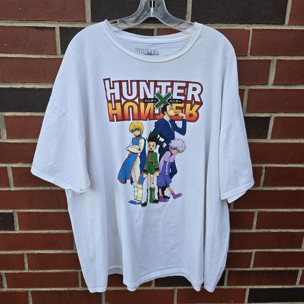 Hunter X Hunter T-Shirt Mens 3XL Manga Anime Short Sleeve White Cotton
